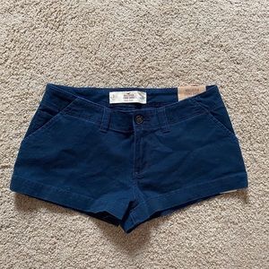 Navy Hollister Chino Low Rise Shorts